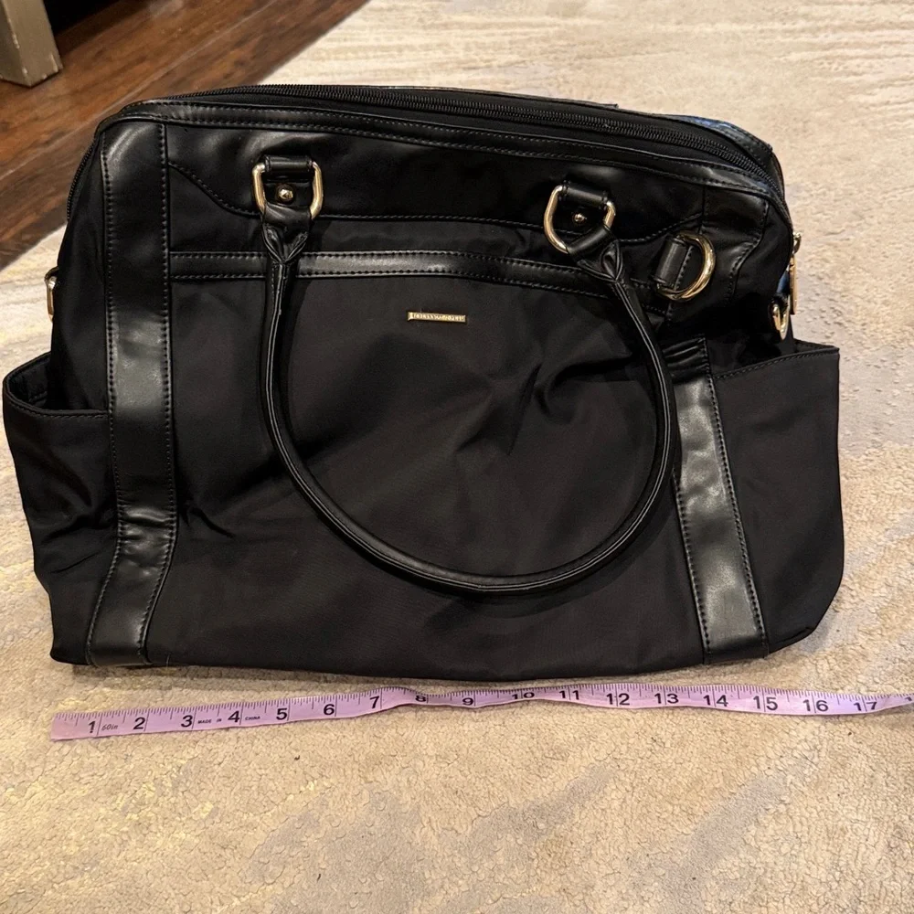 Rebecca Minkoff Leather Knocked Up Diaper Bag Women's Black Travel Everyday